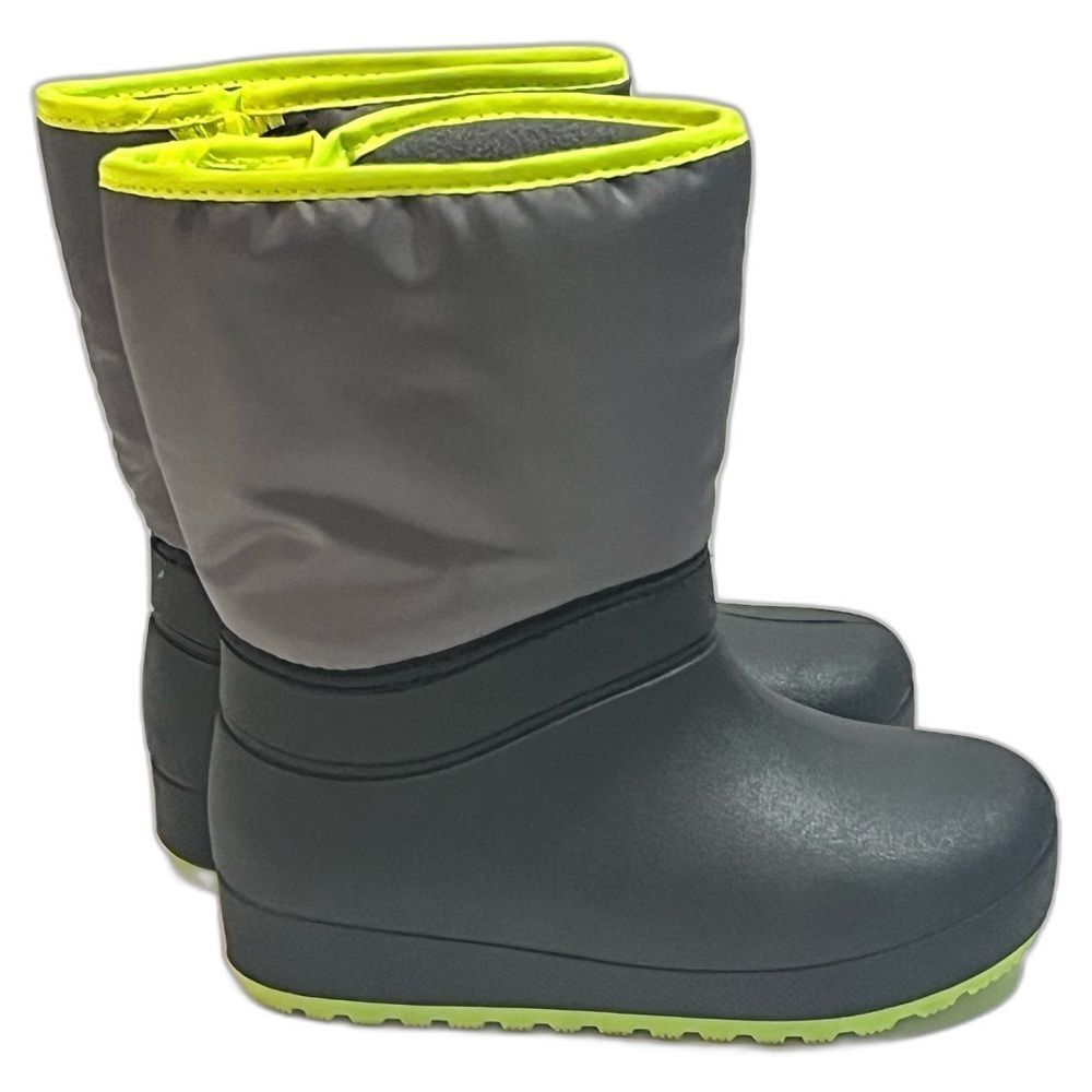 Wonder Nation Kids Gray and Green/Yellow Warm -5 Temp Rated Winter Boots Size 10